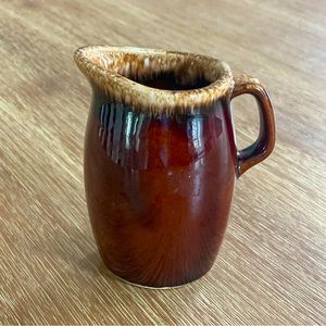 Vintage Midcentury Hull Pottery Brown Drip Pattern Creamer